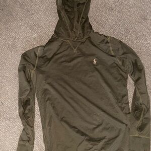 Polo by Ralph Lauren Green Hooded Long Sleeve Shirt
